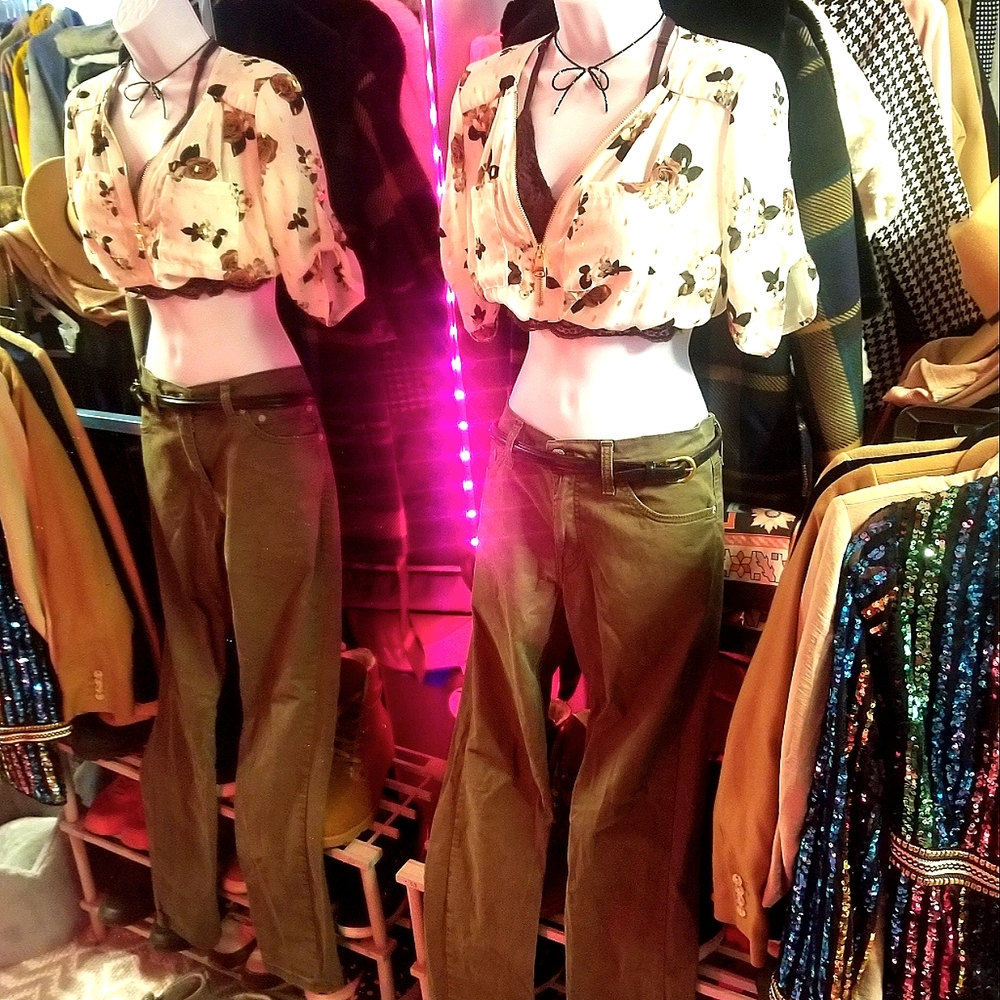 Wrangler 511 green jeans/pants